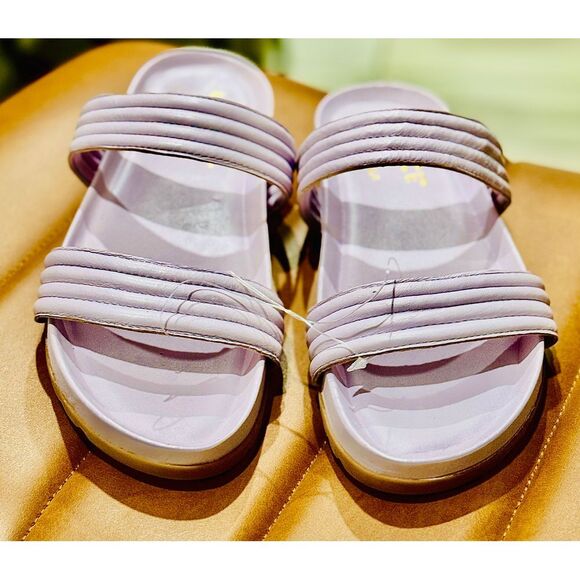 L*SPACE x Matisse‎ Women's Lilac  Sandals Quilted Straps, Comfortable Footbed - Picture 1 of 6